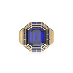 #color_cobalt Blue Cocktail Ring, Luxury Emerald-cut Sapphire Ring With 17 Jewels, Luxury Evening Rings With Gemstone, Luxury Sapphire Diamond Ring With Gemstone, Luxury Sapphire Rings For Evening, Luxury Sapphire Diamond Ring With 17 Jewels, Luxury Octagon Sapphire Ring For Formal Occasions, Luxury Octagon Sapphire Ring For Formal Events, Luxury Octagon Sapphire Ring With Center Stone