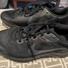 Nike Black Shoes Never Worn. Black Functional Nike Sneakers, Nike Black Moisture-wicking Bottoms, Black Nike Shoes, Kids Nike, Black Nikes, Nike Shoes, Black Shoes, Kids Shoes, Shoes Sneakers