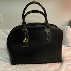 Beautiful Bag By Aldo Never Used 13”10”6” Business Satchel Bag With Branded Hardware, Black Satchel Briefcase With Gold-tone Hardware, Black Rectangular Briefcase With Gold-tone Hardware, Black Handheld Satchel With Branded Hardware, Business Tote Satchel With Branded Hardware, Black Briefcase With Gold-tone Hardware, Classic Satchel With Branded Hardware For Daily Use, Classic Black Briefcase With Branded Hardware, Black Briefcase With Gold-tone Hardware And Double Handle