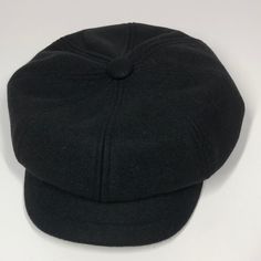 Avenue 9 Black Newsboy Hat Nwt 100% Polyester 7 1/2 Inches Front Back And Side To Side New With Tag No Flaws Purchased And Never Worn Black Six-panel Fall Hat, Winter Classic Baseball Cap With Short Brim, Black Flat Cap For Winter, Classic Adjustable Baseball Cap For Fall, Classic Winter Six-panel Beret, Classic Six-panel Winter Beret, Winter Streetwear Flat Cap, Classic Six-panel Baseball Cap For Fall, Classic Hats For Streetwear