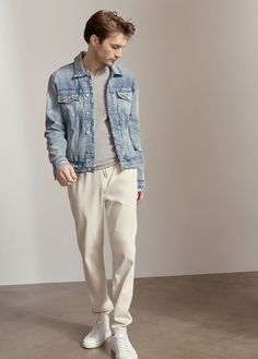 The new deck pants rock a drawstring, elastic waistband for an easy, comfortable fit. We also used a plant-based dye to achieve the subtle gray coloring and incredibly soft twill fabric. Men Loungewear, New Deck