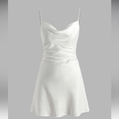 White Dress, Perfect For Bachelorette. I Bought A Size Too Big So It Is New With Tags. Paris Morgan, Long Sleeve Flowy Dress, Cowl Neck Cami, Glitter Mini Dress, Satin Cami Dress, Cami Mini Dress, Womens Trendy Dresses, Corset Mini Dress, Mini Cami Dress