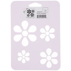 the crafter's workshop flower stencils are white and have flowers on them