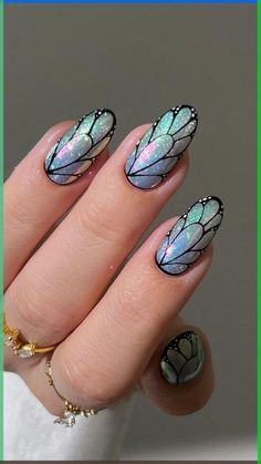 Check for Ideas on Spring Nails with Square Shape and Colorful Design! Spring 2021 Beautiful Nail Art Designs and Tips for Your Short Nails! Butterfly Wing Nails, Wing Nails, Ombre Chrome Nails, Leopard Nail Designs, Nail Art Simple, Cheetah Nail Designs, Wave Nails, Cheetah Nails, Abstract Nail Art