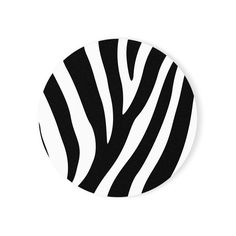 a black and white zebra print circle