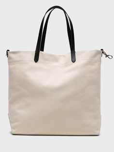 Canvas Tote | Banana Republic Beach Ware, Canvas Leather Bag, Bright Winter, Laundry Rooms, Leather Handles, Canvas Leather, Canvas Bag, Leather Handle, Canvas Tote