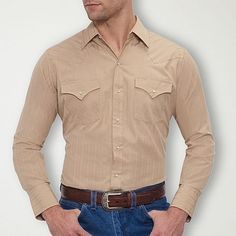 Dress it up or down, this tone-on-tone Western-style workshirt is great for casual or more formal gatherings.Arc Rating Type: Not_applicableArc Thermal Performance Value (atpv): Not_applicableClosure Type: SnapFit: Classic FitIndustry: ConstructionNeckline: Collar NeckPockets: 2 Chest Snap Pockets, 1 Pencil Pocket StallSleeve Length: Long SleeveFiber Content: 80% Polyester, 20% CottonFabric Description: WovenCollar: Point CollarCare: Machine WashCountry of Origin: Imported Large Shirts, Ely, Button Front Shirt, Western Style, Wedding Outfit, Western Fashion, Shirts Tops, Button Down Shirt, Long Sleeve