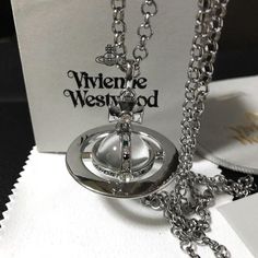 #ad Top Seller for Vivienne Westwood Necklace Small Orb Silver Clear IN BOX [E0151, Fashion Jewelry Watches Vivienne Westwood Necklace, Westwood Necklace, Orb Necklace, Vivienne Westwood Jewellery, Crystal Orb, Necklace Outfit, Jewelry Accessories Ideas, Funky Jewelry, Top Seller