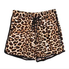 Gender: WomenFeature: Quick DryPattern Type: LeopardFit: Fits true to size, take your normal size Leopard Shorts, Leopard Print Shorts, Pj Shorts, Elastic Shorts, Dress Shorts, Hot Shorts, Beach Casual, Mini Short, Print Shorts