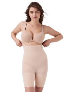 PRICES MAY VARY. Double-layered panels at thighs, Smoothing tummy panel Partially lined High-waisted SPANX shorts with a slimming tummy panel and ruched back seam; Smooth fabric creates a seamless look, and double-layered panels smooth the thighs Incredible Support: Looking for lightweight all-day tummy control? You're in the right place; This body shaper for women doesn't ride up and has no center seam, so it's totally invisible under clothes Meet the SPANX Seamless Higher Power Short-the secre Plus Size Amazon, Womens High Waisted Shorts, Mid Thigh Shorts, Lounge Lingerie, High Waist Shorts, Muffin Top, Women's Shapewear, High Rise Shorts, Higher Power