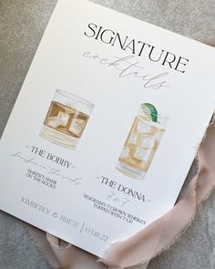 wedding signs, wedding cocktail sign, custom wedding art, watercolor cocktail artwork, bourbon on the rocks, 7x7 Cocktail Painting, Wedding Menus Design, Cocktail Decoration, Cocktail Sign, Signature Cocktail Sign, Brush Design