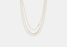 Delicate Layered Chain Necklace | COACH OUTLET Sling Bag Mini, Three Necklaces, Necklace Top, Layered Chain Necklace, Layered Chain, Coach Outlet, Casual Office, Best Bags, Fantasy Jewelry