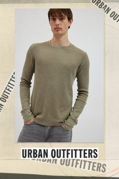 Long sleeve thermal t-shirt by the essential BDG label. Textured cotton poly blend tee with a crew neck and ribbed knit trims. Urban Outfitters exclusive. Features Thermal tee from BDG Long sleeves Regular fit Ribbing trims UO exclusive Content + Care 52% Cotton, 48% polyester Machine wash Imported Size + Fit Model in Khaki is 6’1" and wearing size Medium Measurements taken from size Medium Chest: 19" Length: 27" | BDG Baselayer Thermal Long Sleeve Tee in Khaki at Urban Outfitters Green Ribbed Crew Neck T-shirt, Ribbed Crew Neck T-shirt For Layering, Solid Color Top With Ribbed Collar And Crew Neck, Casual Solid Color Crew Neck Sweater, Basic T-shirt With Ribbed Cuffs For Everyday, Basic T-shirt With Ribbed Cuffs, Fall Layering Crew Neck T-shirt, Ribbed Crew Neck Sweater For Layering, Basic Crew Neck Sweater For Spring