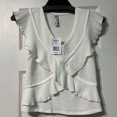 Nwt Cute White Blouse Size Small. Perfect V Neck Top For Office/Work/Date Night Comes From A Smoke Free Home. Make Me An Offer! White V-neck Top With Ruffles, Cotton V-neck Crop Top For Night Out, White V-neck Ruffle Top, White V-neck Ruffled Tops, White Crop Top For Night Out, White Ruffle Top For Night Out, White Ruffled Tops For Night Out, White V-neck Crop Top For Night Out, White Feminine V-neck Crop Top