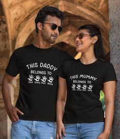 Welcome to MYCOTTONTOPS DADDY MUMMY T-shirt, Custom Kids Names Mom Dad Shirt Anniversary Birthday Papa Mama Gift or Christmas Present Jumper Free delivery in the UK Specifications: Weight: 165g/m² (160g/m² White) Fabric: 100% Cotton Unisex Tshirt Size Guide: Size/Chest to fit in Inches S/35-37" M/38-40" L/41-43" XL/44-46" 2XL/47-49" Ladies Fit Tshirt Size Guide: XS-8 S-10 M-12 L-14 XL-16 2XL-18 Garment Care: Wash (max 40C or 90F), inside out, with like colours. Do not iron directly onto the prin Unisex Christmas Gifts, Custom Kids, Kids Names, Mama Gifts, Workout Tshirts, S 10, Unisex Tshirt, Christmas Present, Dad To Be Shirts