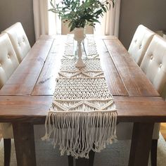 Nordic Decorative Hand Woven Table Carpet - Grand Goldman Boho Dining Room Decor, Macrame Runner, Boho Dining Room, Bohemian Table, Table Rose, Wedding Runner, Macrame Table, Boho Table Runner, Tafel Decor