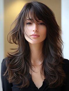 30 Trendy Shag Haircuts for Women to Rock in 2024 – leilagrace.com Haircuts Women Long, Rockstar Haircuts Women, Layers Bangs, Mom Haircuts