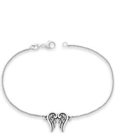 From James Avery&#x2C; this bracelet features:This sterling silver bracelet from James Avery is a beautiful reminder of the angels in your life. It s a graceful addition to our much-loved collection of angel-themed designs. Sterling silverSmall is approx. 6.75" longMedium is approx. 7.25" longLarge is approx. 7.75" longAngel Wings is approx. 0.5" L x 0.5" WLobster clasp closureCrafted in America u Angel Wings Bracelet, James Avery Bracelet, Sterling Silver Jewelry Bracelets, Angel Wing Bracelet, James Avery Charms, James Avery, Sterling Silver Bracelet, Dillard's, Angel Wings