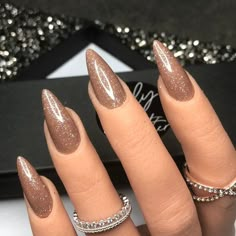 Ongles Beiges, Nye Nails, Sparkle Nails, Dipped Nails, Brown Nails, Autumn Nails, Classy Nails, Skin Nails