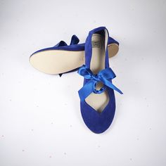 "These Royal Blue Ballet Flats with satin ribbon are so soft, chic + super comfortable! Whether you will have them as \"something blue\" as bridal shoes on your wedding or as everyday favourite flats, these beautiful shoes will make you feel so special! ► Made to order ballet flats, I will be delighted to personally handcraft a pair especially for you! ► Upper in buttery soft Royal blue Italian leather suede ► See them in Black: https://www.etsy.com/listing/264786380/ballet-flats-with-ribbon-bla Elegant Blue Ballet Flats, Elegant Blue Closed Toe Ballet Flats, Blue Low Heel Flats For Formal Occasions, Blue Closed Toe Flats For Party, Blue Low Heel Ballet Flats For Spring, Blue Closed Toe Ballet Flats For Spring, Blue Flat Heel Wedding Shoes, Blue Round Toe Ballet Flats For Summer, Summer Blue Round Toe Ballet Flats