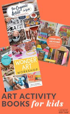 the art activity books for kids are available in three different colors and sizes, including one with