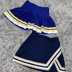 University Of Michigan Cheer Skirt / Cheerleading Skirt / Umich Skirt / U Of M Skirt / Varsity Skirt / Rave Skirt / Tailgate Skirt / Cheer Skirt / Mini Skirt / Cosplay Skirt / Halloween Costume / Halloween Cheer Skirt Cheerleading Skirt, Skirt Halloween Costume, Cosplay Skirt, Cheerleader Skirt, Rave Skirt, U Of M, Sublimation Ideas Projects Inspiration, Cheer Outfits, Sublimation Ideas