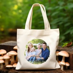 "Personalized Photo Bag, Custom Photo Gift For Family Matching Tote Bag, Gift for Mom Custom Tote Bags, Promotional Tote Bag, Your Text Image This amazing Tote Bag is the perfect choice for those seeking a fun and colorful look. Premium Quality Printed in the USA. The specially selected graphic design will make you stand out and add uniqueness to your style. Whether you're buying for yourself or for someone else, we're sure this Tote Bag is the perfect gift! I send you a proof before printing it Large Capacity Shoulder Bag For Gifts, Large Capacity Shoulder Bag Gift, White Tote Bag For Personal Use, White Rectangular Canvas Bag For Personal Use, Rectangular White Canvas Bag For Personal Use, White Canvas Bag With Removable Pouch As A Gift, White Square Canvas Bag For Gifts, White Square Canvas Bag As Gift, White Shoulder Bag With Large Capacity For Personal Use