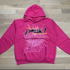 Pink Sp5der Hoodie Young Thug Barley Used Cleaning Out Closet Sp5der P*nk Hoodie, Pink Hoodie Outfit, Baddies Outfits, Foam Printing, Stylish Street Style, Essentials Hoodie, Sushi Platter, Dr Closet, Young Thug