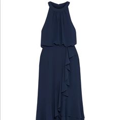 Midnight Blue Georgette, Ruffled And Gathered Dress Keyhole Front Concealed Hook And Zip Fastening At Back Fully Lined Non-Stretchy, Mid-Weight Fabric 100% Polyester Elegant High Low Summer Dress For Formal Occasions, Elegant High Low Dress For Summer Formal Events, Elegant Summer Formal High Low Dress, Elegant Evening High Low Dress With Ruffles, Elegant High Low Evening Dress With Ruffles, Chic High Low Midi Dress For Formal Occasions, Chic High Low Midi Dress For Formal Events, Chic Summer High Low Formal Dress, Chic Formal High Low Summer Dress