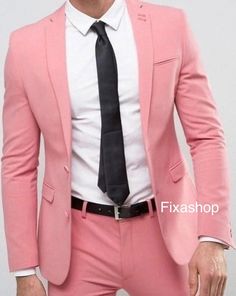 This is a Classy Pink 2 Piece Suit by fixashop /crafted from high quality fabric and imported materials. Our products are handcrafted by experienced tailors who make sure the that the stitching is precise, lining is proper and the overall product is sturdy enough to not go out of shape for more than a few years. Also all our products have extra margins in their length, sleeves, sides so it's easily alterable if your size changes after some time. To see more available colours and designs in this Men Pink Suit, 2 Piece Suit Men, Engagement Suits, Pink Machine, Suit Groom, Suit Costume, Pink Two Piece, Suit Covers, 2 Piece Suit