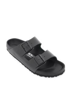 100% Cowhide Sole: 100% Rubber Classic Outdoor Synthetic Sandals, Classic Synthetic Slides With Round Toe, Black Leather Waterproof Sandals, Classic Cushioned Slides For Outdoor, Birkenstock Sandals Arizona, Saint Laurent Shoes, Birkenstock Arizona, Sneaker Wedge, Cobbler