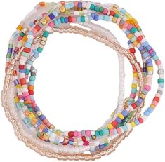 Amazon.com: Rice Beads Crystal Fringe Bracelet for Women Handmade Boho Colorful Stackable Bead Bracelets Set Multicolor Seed Layered Stretch Bracelets Party Jewelry - White: Clothing, Shoes & Jewelry Multicolor Beaded Wrap Bracelet For Summer, Multicolor Letter Beads Jewelry For Party, Summer Multicolor Wrap Bracelet With Colorful Beads, Adjustable Multicolor Wrap Bracelet For Parties, Adjustable Multicolor Beaded Bracelets For Party, Multicolor Beaded Bracelets With Letter Beads For Party, Multicolor Letter Beads Bracelets For Party, Summer Party Bracelets With Colorful Beads, Colorful Crystal Bracelet For Beach