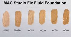 Makeup Tutorial Mac, Best Mac Makeup, Mac Products, Foundation Swatches, Mac Studio Fix Fluid, Mac Studio Fix, Mac Studio, Oil Skin, Studio Fix