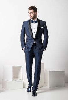 #men_fashion Mens Wedding Suits Navy, Reception Suits, Mens Formalwear, Navy Tuxedos, Punny Jokes, Groom Dress Men