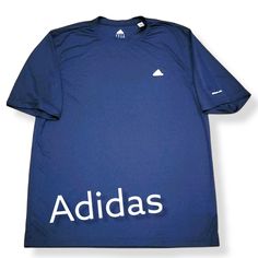 Navy Blue, Size Xl. Blue Adidas T-shirt With Logo, Adidas Blue Activewear With Three Stripes, Blue Adidas Activewear With Logo, Blue Adidas Logo Sports Activewear, Blue Adidas Tops For Sports Season, Blue Sporty Adidas Logo T-shirt, Blue Sports Top With Three Stripes Branding, Blue Sports Tops With Three Stripes Branding, Sporty Blue Adidas Logo T-shirt