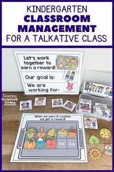 a classroom management kit with the text,'let's work together to earn reward and