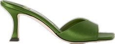 Chic Green Synthetic Mules, Luxury Green Summer Mules, Jimmy Choo Green Heels, Trendy Green Open-heel Mules, Luxury Green Heels With 4-inch Heel, Porter Bag, Summer Style Guide, Orlebar Brown, Dress Flats