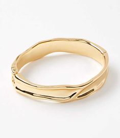 Sculptural and sleek, this molded hinge cuff bracelet rounds out your style with artful polish. Hinge closure. 2 1/3" diameter.,Imported:Imported Loft Molded Hinge Cuff Bracelet Goldtone Women's by Loft Size Regular - One Size Goldtone Women's Bracelets, Jewelry Hinge Bracelet, Women's Bracelets, Hinged Bracelet, Bracelets Jewelry, Womens Bracelets, Hinges, Cuff Bracelet, Effortless Style, Your Style