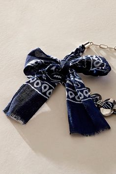 Take your necklace game to the next level with this so cool choker necklace featured in a defined style with bandana-inspired bow and threading through oval-shaped links for the coolest finishing touch. | Way Out West Choker by Free People in Blue Out West, So Cool, Threading, Next Level, Choker, Choker Necklace, Free People, The Next, Navy