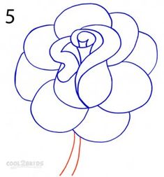 how to draw a flower step by step