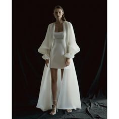 Organza Bridal, Wedding Cape, Bridal Cape, Satin Short, New Wedding Dresses, Bridal Robes, Silk Organza, Short Wedding Dress, Bridal Designs