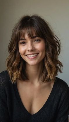 Collarbone Length Hair, Shoulder Length Wavy Hair, Shoulder Length Hair With Bangs, Layered Haircuts Shoulder Length, Short Brown Hair, Bangs With Medium Hair, Shoulder Hair, Shoulder Length Hair Cuts, Short Wavy Hair