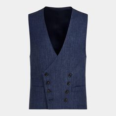 The perfect way to add some volume and depth to any look, this Ferrara double breated fit waistcoat is the perfect complement to any well-tailored suit or jacket. Men Wedding Suits, Blue Waistcoat, Office Jacket, Suits Formal, Double Breasted Waistcoat, Tailored Suit, Long Journey, Wool Flannel, Groom Wear