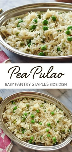 pea pulao is an easy and tasty side dish