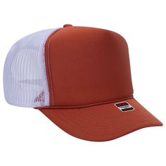 Otto Trucker 39-165 - Split Colors - Premium  from Otto Caps - Just $9.95! Shop now at Pat's Monograms White Breathable Snapback Hat With Flat Brim, White Breathable Flat Brim Baseball Cap, Summer Breathable Baseball Cap With Flat Brim, Breathable Snapback Trucker Hat For Summer, White Breathable Trucker Hat, White Summer Sports Trucker Hat, Summer Breathable Flat Bill Snapback Hat, White Trucker Hat For Summer Outdoor, White Breathable Trucker Baseball Cap