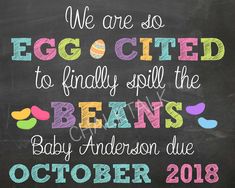 we are so egg - cited to finally spill the beans baby anderson due october 2013