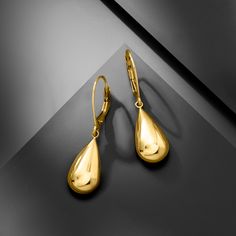 Ross-Simons - 18kt Yellow Gold Teardrop Earrings. Simply stated, these shiny teardrop earrings let the beauty of 18kt yellow gold speak for itself. Hanging length is 1 1/4". Leverback, 18kt yellow gold teardrop earrings. Vintage Gold Dangle Earrings, Elegant Gold Earrings, Gold Teardrop Earrings, Christmas 2025, Gold Dangle Earrings, Teardrop Dangle Earrings, Classy Jewelry, Gold Earrings Dangle, Christmas Wish