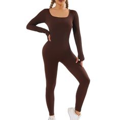 Material:90% Nylon and 10% Spandex; Features:stretchy fit,curve-hugging waistband,seamless design, delicate hemming; Occasion:Gym,yoga, workout,casual everyday; Style:One-piece Size:S/M/L/ Gender:Women,Girl Pattern Type:Solid Color:Black/Beige/coffee Package included:One Women Built Up Tank Style Sports Jumpsuit Notes: 1. Please allow 1-3 cm difference due to manual measurement, thanks; 2. Due to the screen difference,the color may be a litle different from what you expect, please allow it. Colo Solid Stretch Yoga Unitard, Compressive Seamless Solid Unitard, Compressive Seamless Solid Color Unitard, Fitted Seamless Jumpsuits And Rompers For Yoga, Compressive Unitard With Thumbholes, Compressive Solid Unitard With Thumbholes, High Stretch Unitard For Yoga, Solid Color High Stretch Unitard With Seamless Construction, Fitted Seamless Unitard For Gym