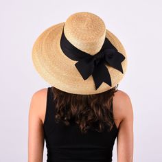 Wauwinet, Large brim. The Wauwinet hat is the epitome of New England elegance. Featuring a tall crown and a downturned brim, this dramatic hat is sure to turn heads. Tall Crown, Summer Traditions, Large Brim Hat, Packable Hat, Wide Brim Straw Hat, Sailor Shirt, Raffia Hat, Hat Box, Ribbon Trim