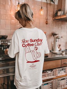 Slow Sunday Coffee Club T-Shirt – AnotherCottonLab Slow Sunday, Sunday Coffee, Lev Livet, Coffee Club, Club T Shirt, Mode Casual, The Cult, The Minimalist, Coffee Gifts